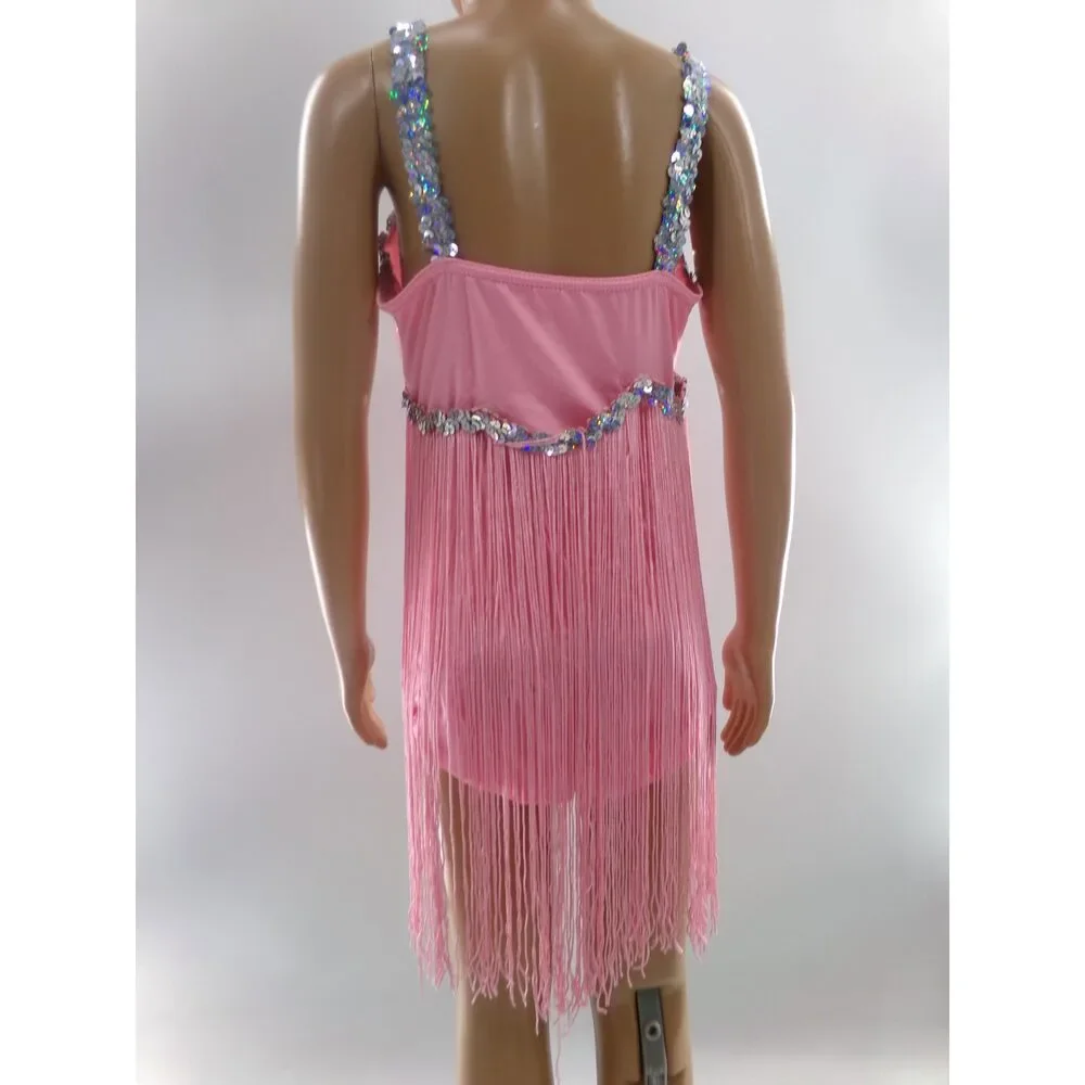 Pre-Owned Dance Costume Medium Child Pink Curtain Call E2770 Tap Jazz Musical T